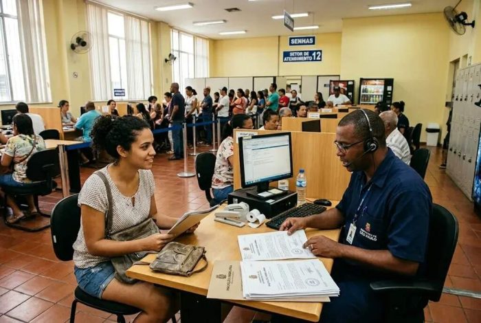 Atendimento ao cliente para entrega de documentos necessários para a inscrição imobiliária.
