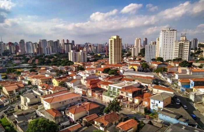 Vista de área residencial em um dos bairros mais quentes de São Paulo.